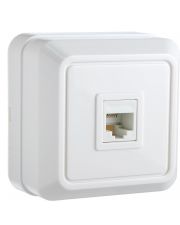 Телефонная розетка Аско-Укрем Ct RJ-12, RJ-45 (РЗtf-1-Ct-W)