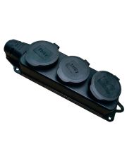 Трехместная колодка TNSy RUBBER с защитной крышкой и заземлением IP44 (TNSy5000077)