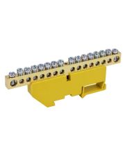 Изолированная шина TNSy «N/PE» ШЛИ6х9-16 на DIN-рейку желтая (TNSy5503129)