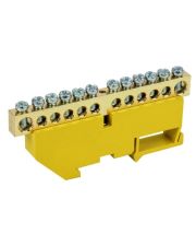 Изолированная шина TNSy «N/PE» ШЛИ8х12-12 на DIN-рейку желтая (TNSy5503136)