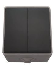 Выключатель 2-клавишный TNSy SURFACE IP54 серый (TNSy5000168)