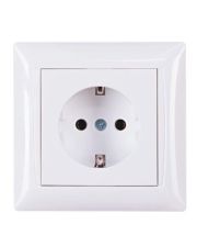 Розетка TNSy Latina с заземлением IP20 белая (TNSy5000053)