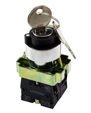 Переключатель TNSy XB2-BG03 1NO+1NO «I-0-II» с ключом слева и справа (TNSy5500265)