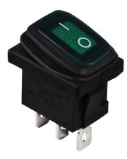 Переключатель TNSy KCD1-2-101WN G/B с подсветкой IP65 зеленый (TNSy5500694)