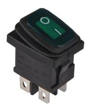 Переключатель TNSy KCD1-4-201WN G/B с подсветкой IP65 зеленый (TNSy5500703)
