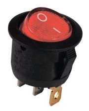 Перемикач TNSy KCD1-5-101N R/B круглий з підсвічуванням червоний (TNSy5500717)