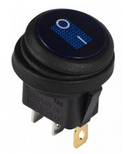 Перемикач TNSy KCD1-5-101WN BL/B круглий з підсвічуванням IP65 синій (TNSy5500722)