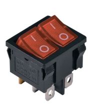 Переключатель TNSy KCD1-6-2101N R+R/B с подсветкой красный (TNSy5500734)