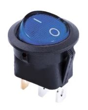 Переключатель TNSy KCD1-8-101N BL/B круглый с подсветкой синий (TNSy5500739)