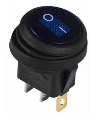 Переключатель TNSy KCD1-8-101WN BL/B круглый с подсветкой IP65 синий (TNSy5500753)