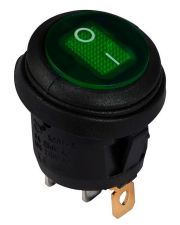 Перемикач TNSy KCD1-8-101WN G/B круглий з підсвічуванням IP65 зелений (TNSy5500754)