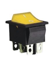 Переключатель TNSy KCD2-202N Y/B с подсветкой желтый (TNSy5500776)