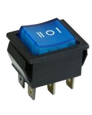 Перекидной переключатель TNSy KCD2-203N BL/B с подсветкой синий (TNSy5500794)