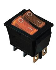 Переключатель TNSy KCD2-2101N Y+Y/B с подсветкой желтый (TNSy5500813)