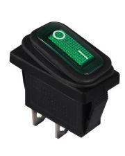 Перемикач TNSy KCD3-101WN GR/B з підсвічуванням IP54 зелений (TNSy5500846)