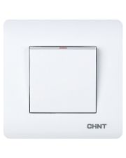 Выключатель 1-клавишный Chint NEW3 белый (715377)