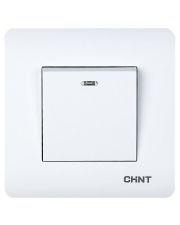 Выключатель 1-клавишный Chint NEW3 с LED-подсветкой белый (715383)