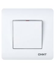 Проходной выключатель 1-клавишный Chint NEW3 белый (715378)