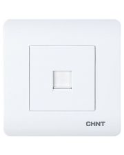 Телефонная розетка Chint NEW3 4-проводная белая (715394)