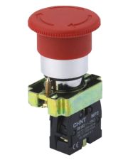 Кнопка грибок Chint Ø40мм с фиксацией NP2-BS542 без подсветки красная 1NC IP40 (573894)