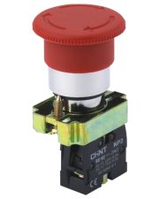 Кнопка грибок Chint Ø40мм с фиксацией NP2-BS545 без подсветки красная 1NO+1NC IP40 (574016)