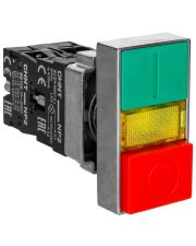 Пластиковая двойная кнопка Chint NP2-EW8465 1NO+1NC AC/DC 220/230В(LED) IP40 (575344)