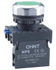 Кнопка Chint NP8-10BN/3 1NO зеленая IP65 (667232)