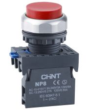 Кнопка Chint NP8-01GN/4 1NC красная IP65 (667291)