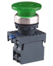 Кнопка грибок Chint NP8-10MD/1 1NO AC 110В-220В Ø40мм с самовозвратом зеленая IP65 (667282)