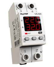 Реле напряжения DigiTOP VA-32A M2R (красный индикатор)