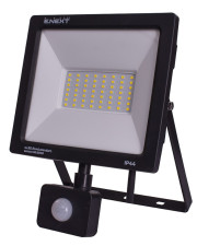 Світлодіодний прожектор E.Next e.LED.flood.stand.sensor.50.6000 50Вт 6000К з датчиком руху