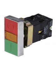 Двойная кнопка с подсветкой CNC LAY5-ВW8365 NO+NC красная/зеленая (000000852)