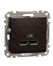 USB розетка Schneider Electric Sedna Design & Elements A+A 2,1A венге SDD181401