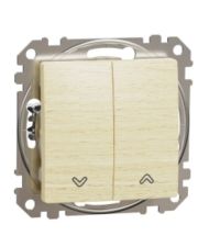 Кнопковий вимикач Schneider Electric Sedna Design & Elements для жалюзі береза SDD180114