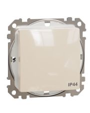 Одноклавишный переключатель Schneider Electric Sedna Design & Elements с крышкой IP44 бежевый SDD212106