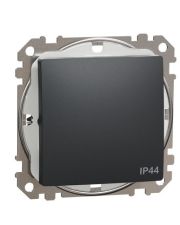 Одноклавишный переключатель Schneider Electric Sedna Design & Elements с крышкой IP44 черный SDD214106