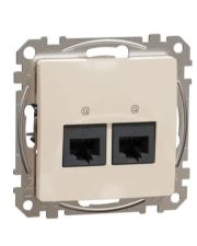 Двойная компьютерная розетка Schneider Electric Sedna Design & Elements RJ45 кат. 5е UTP бежевая SDD112452