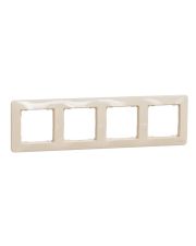 Рамка 4-постовая Schneider Electric Sedna Design бежевая SDD312804