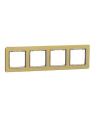 Четырехпостовая рамка Schneider Electric Sedna Elements Sedna Elements матовое золото SDD371804