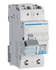 Автоматичний вимикач Hager ARC910D з дуговим захистом AFDD 6кА B 10A 1P+N