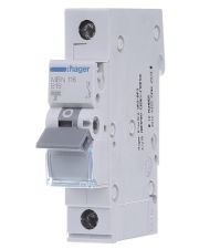 Автоматический выключатель Hager MBN116 6кА B 16A 1P