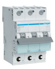 Автоматичний вимикач Hager MBS310 QC 6кА B 10A 3P