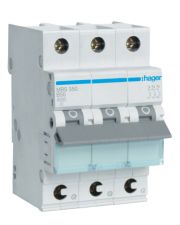 Автоматический выключатель Hager MBS350 QC 6кА B 50A 3P
