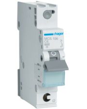 Автоматический выключатель Hager MCS106 QC 6кА C 6A 1P