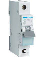 Автоматический выключатель Hager MCS125 QC 6кА C 25A 1P