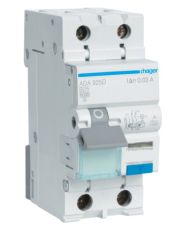 Дифференциальный автомат Hager ADA925D B 25A 1P+N 6кА 30мА А
