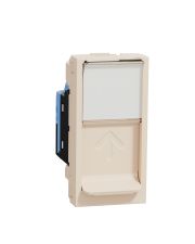 Компьютерная розетка RJ45 Schneider Electric Unica New NU341044 cat5 UTP 1м бежевая