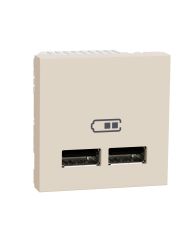 Розетка Schneider Electric Unica New NU341844 2 USB 2.1А 2м бежевая