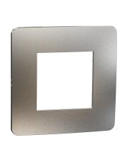 Одномісна рамка Schneider Electric Unica New NU280255M матова хром/білий