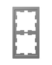 Двухместная рамка Schneider Electric D-Life MTN4020-6536 нержавеющая сталь